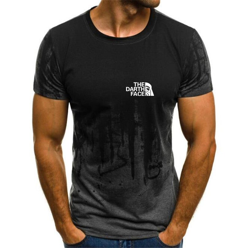 Casual Men's The Darth Face Round Neck T-shirt