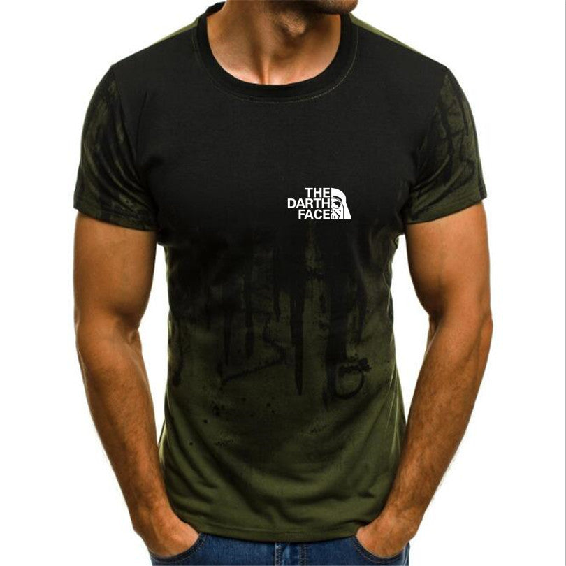 Casual Men's The Darth Face Round Neck T-shirt