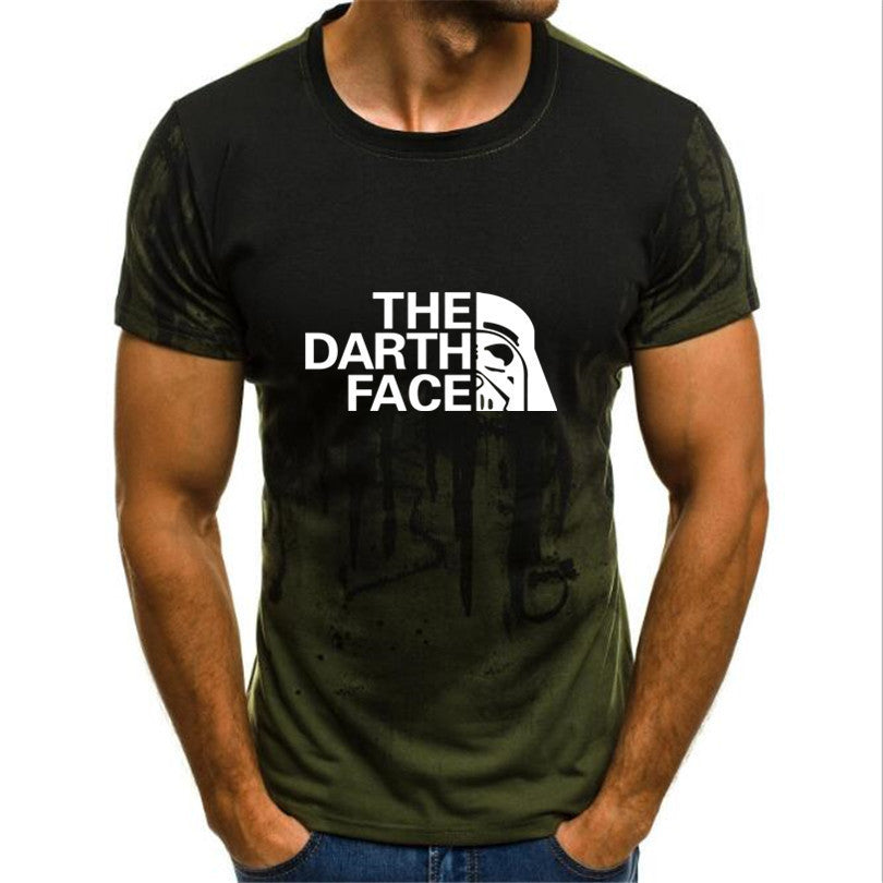 Casual Men's The Darth Face Round Neck T-shirt