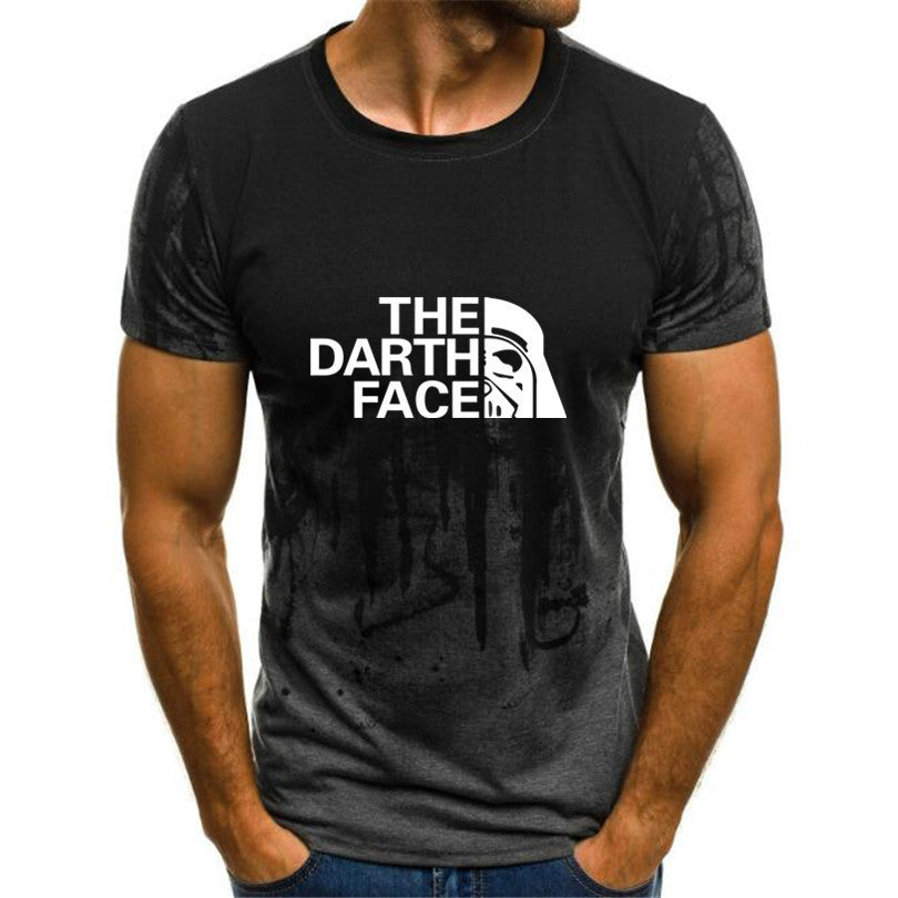 Casual Men's The Darth Face Round Neck T-shirt