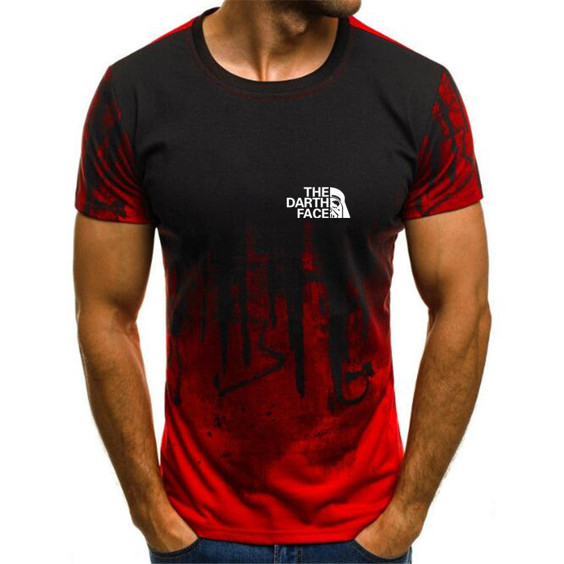 Casual Men's The Darth Face Round Neck T-shirt