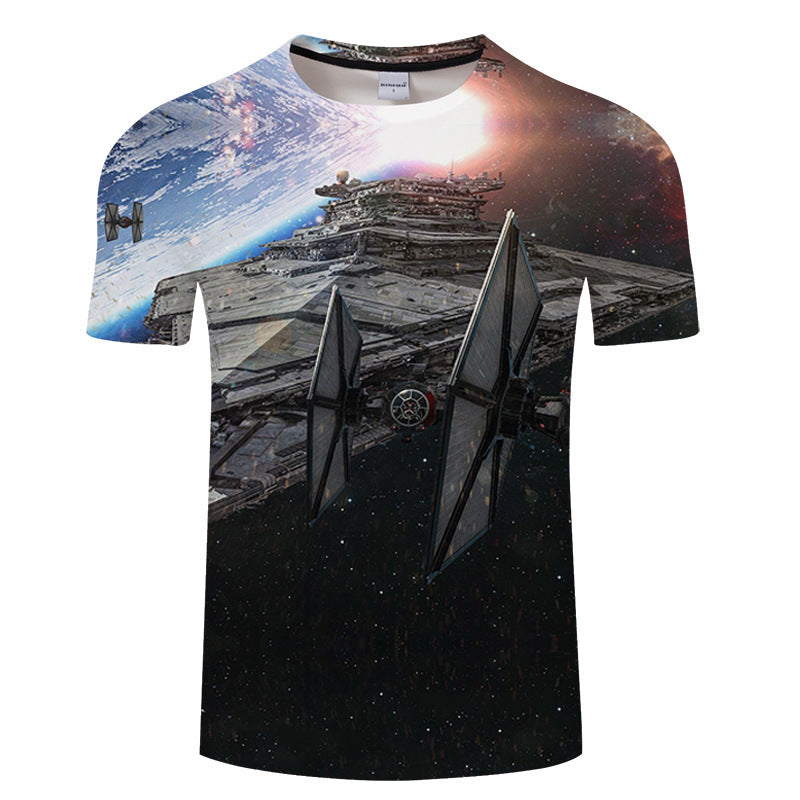 Cool Men's Comic Digital Printed Breathable T-Shirt