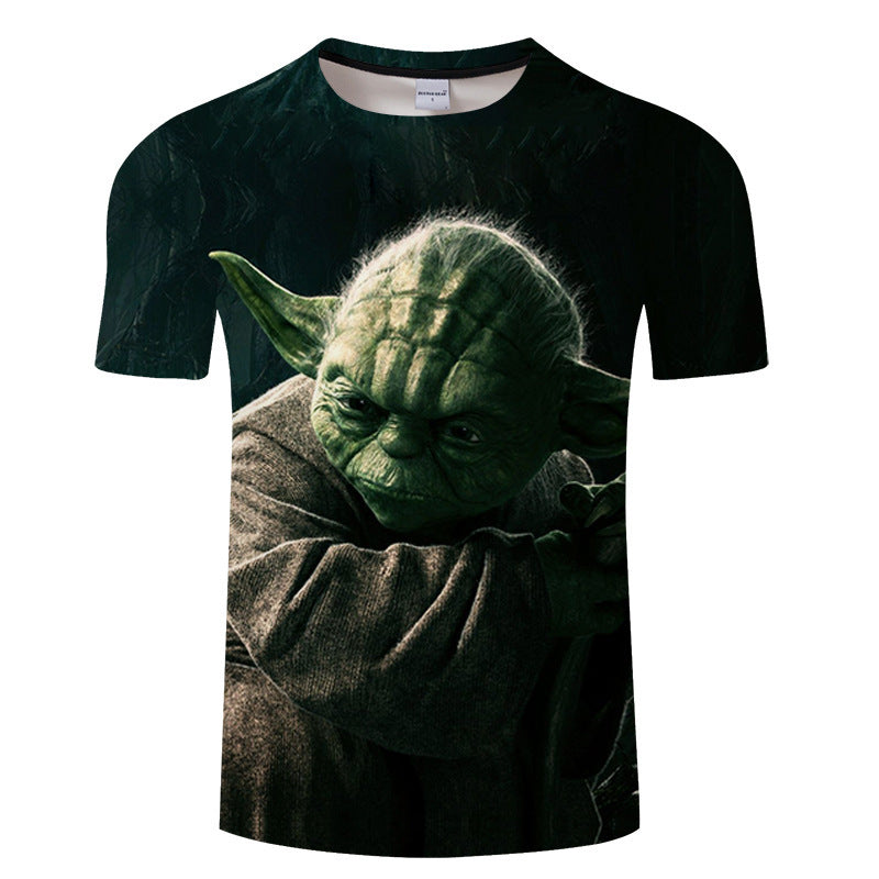 Cool Men's Comic Digital Printed Breathable T-Shirt