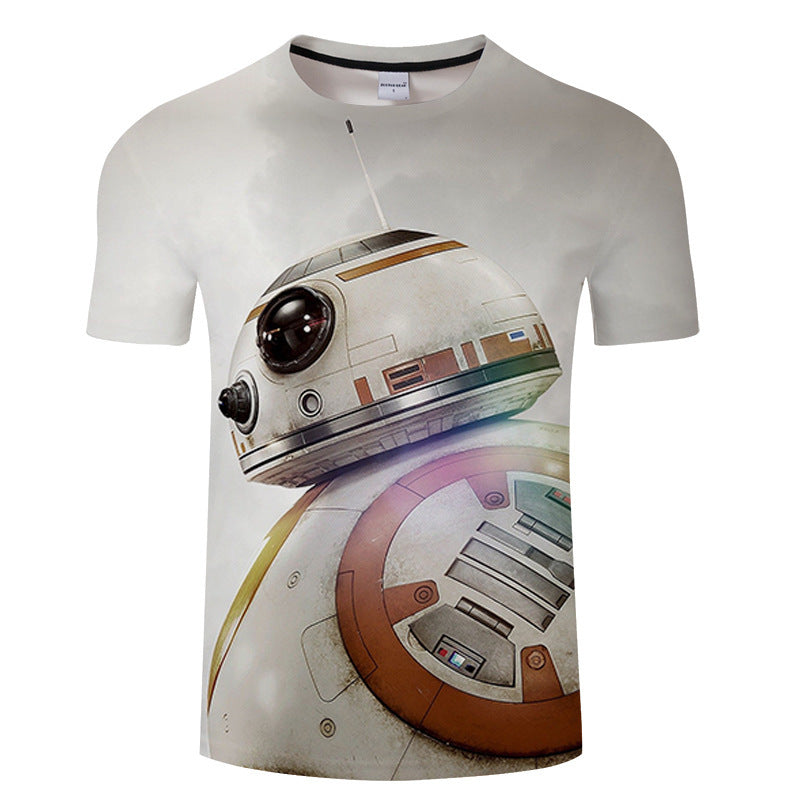 Cool Men's Comic Digital Printed Breathable T-Shirt