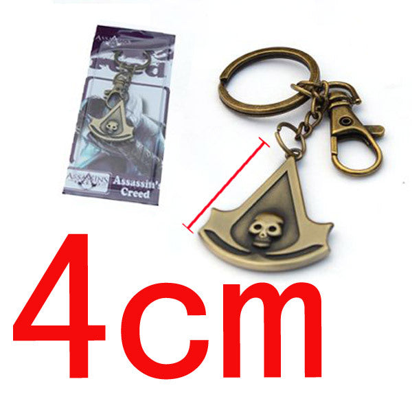 Game Logo Bronze Keychain Pendant Necklace