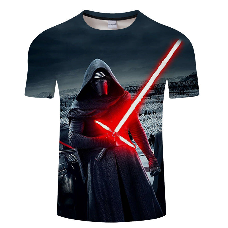 Cool Men's Comic Digital Printed Breathable T-Shirt