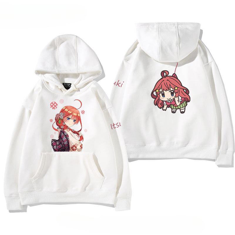 Women's Anime Nakano Print Loose Hoodie