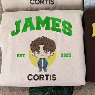 Aesthetic CORTIS Logo Embroidered Crewneck Sweatshirt