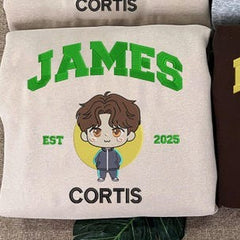 Aesthetic CORTIS Logo Embroidered Crewneck Sweatshirt