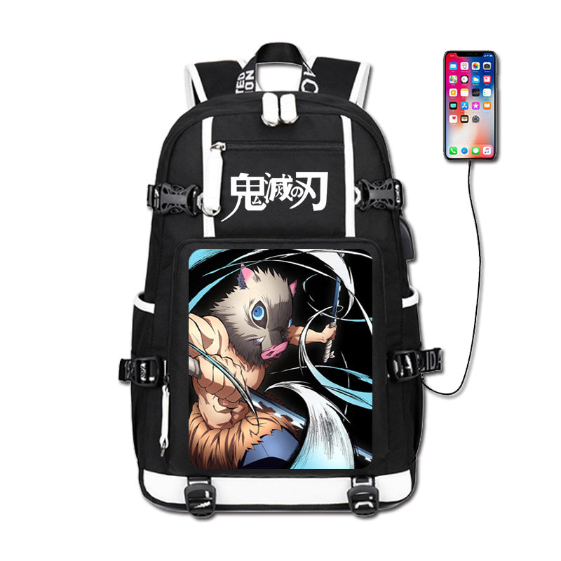 Casual Tanjiro Anime Pattern Luminous Backpack