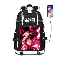 Casual Tanjiro Anime Pattern Luminous Backpack