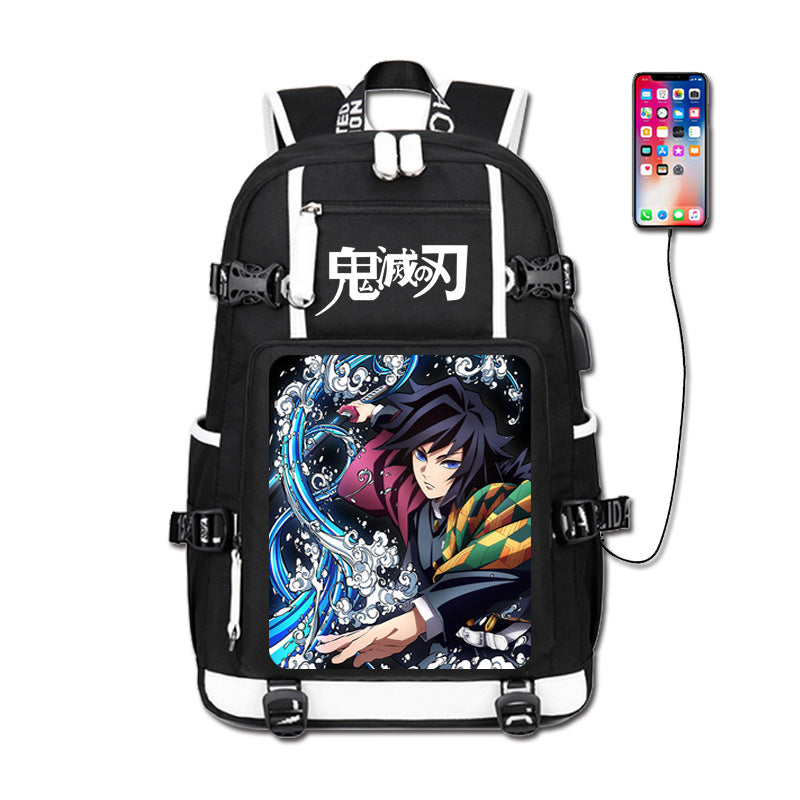 Casual Tanjiro Anime Pattern Luminous Backpack