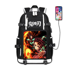 Casual Tanjiro Anime Pattern Luminous Backpack