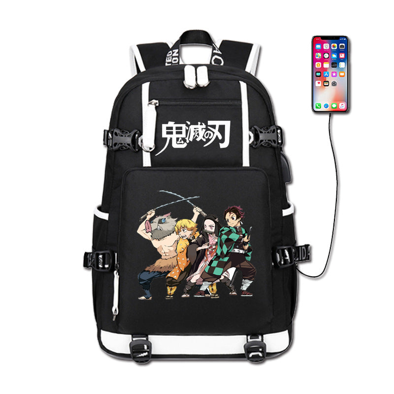 Casual Tanjiro Anime Pattern Luminous Backpack