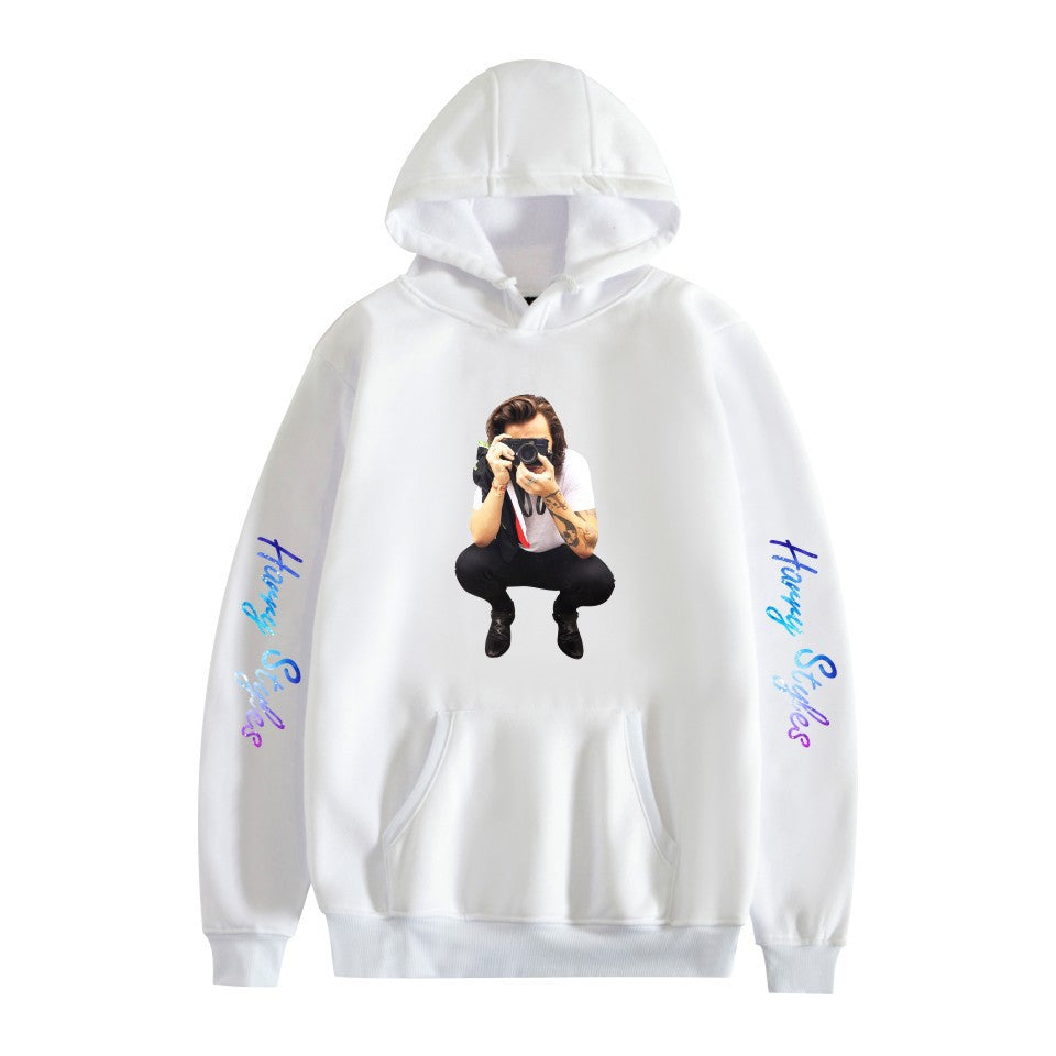 Women's Harry Print Loose Long-sleeved Pullover Hoodie