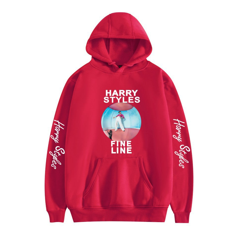 Women's Harry Print Loose Long-sleeved Pullover Hoodie