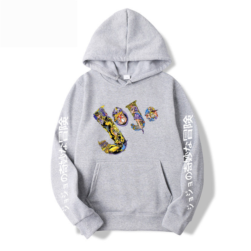 Casual Men's Jojo Print Loose Hoodie