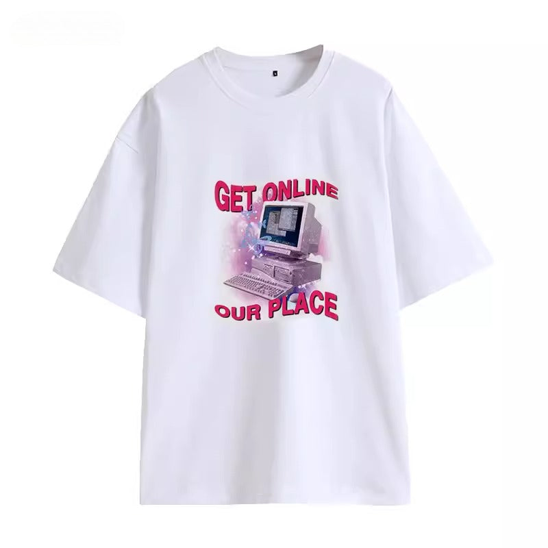 Leeseo Same Style Graphic Short-sleeved T-shirt