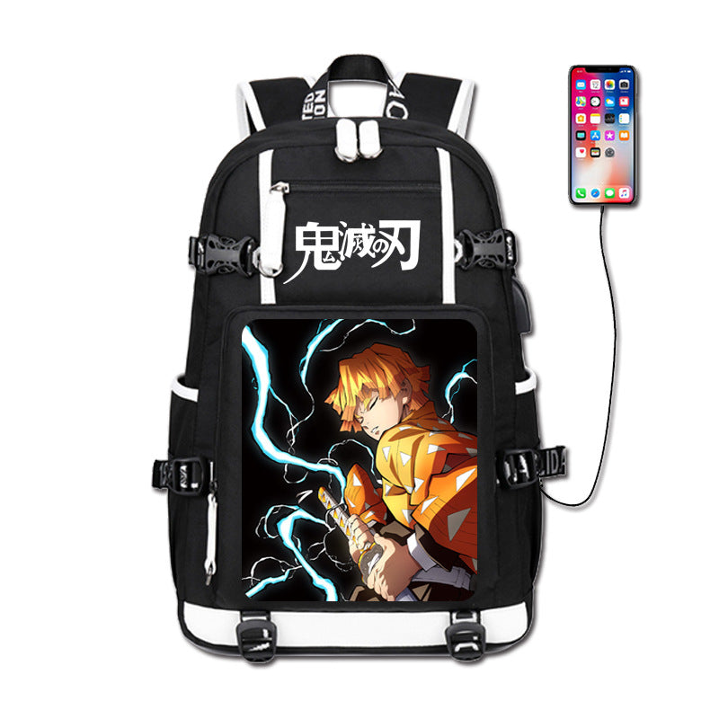 Casual Tanjiro Anime Pattern Luminous Backpack