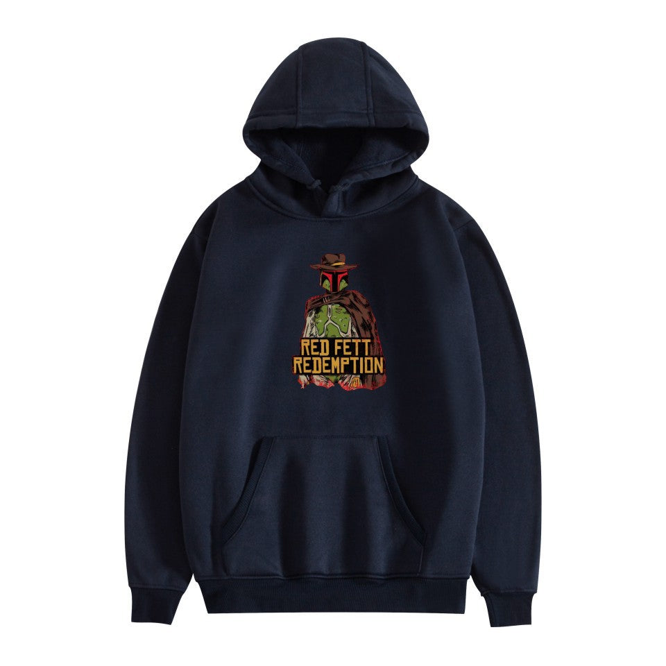 Men's Game Graphic Print Loose Hoodie