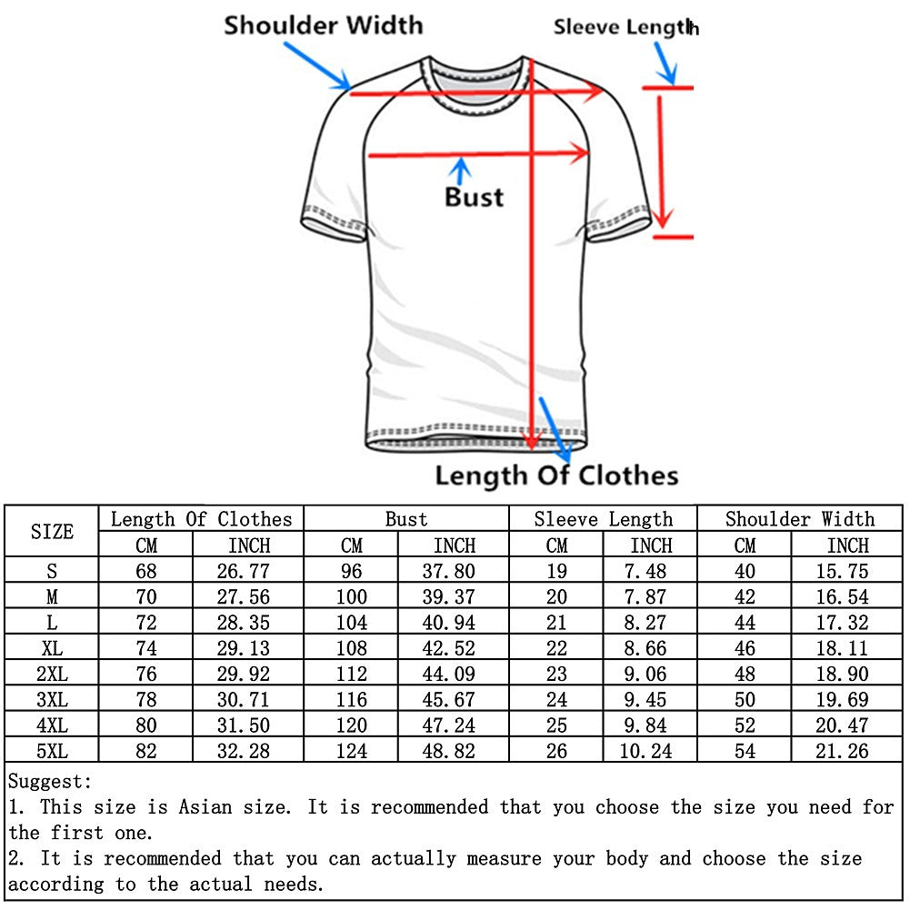 Unisex 3D Printed Sports Leisure Short-sleeved T-shirt