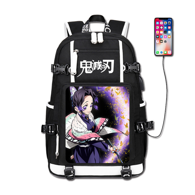 Casual Tanjiro Anime Pattern Luminous Backpack