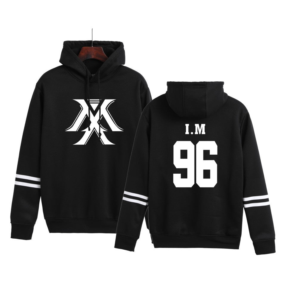 Casual Kpop Number Printed Pullover Hoodie
