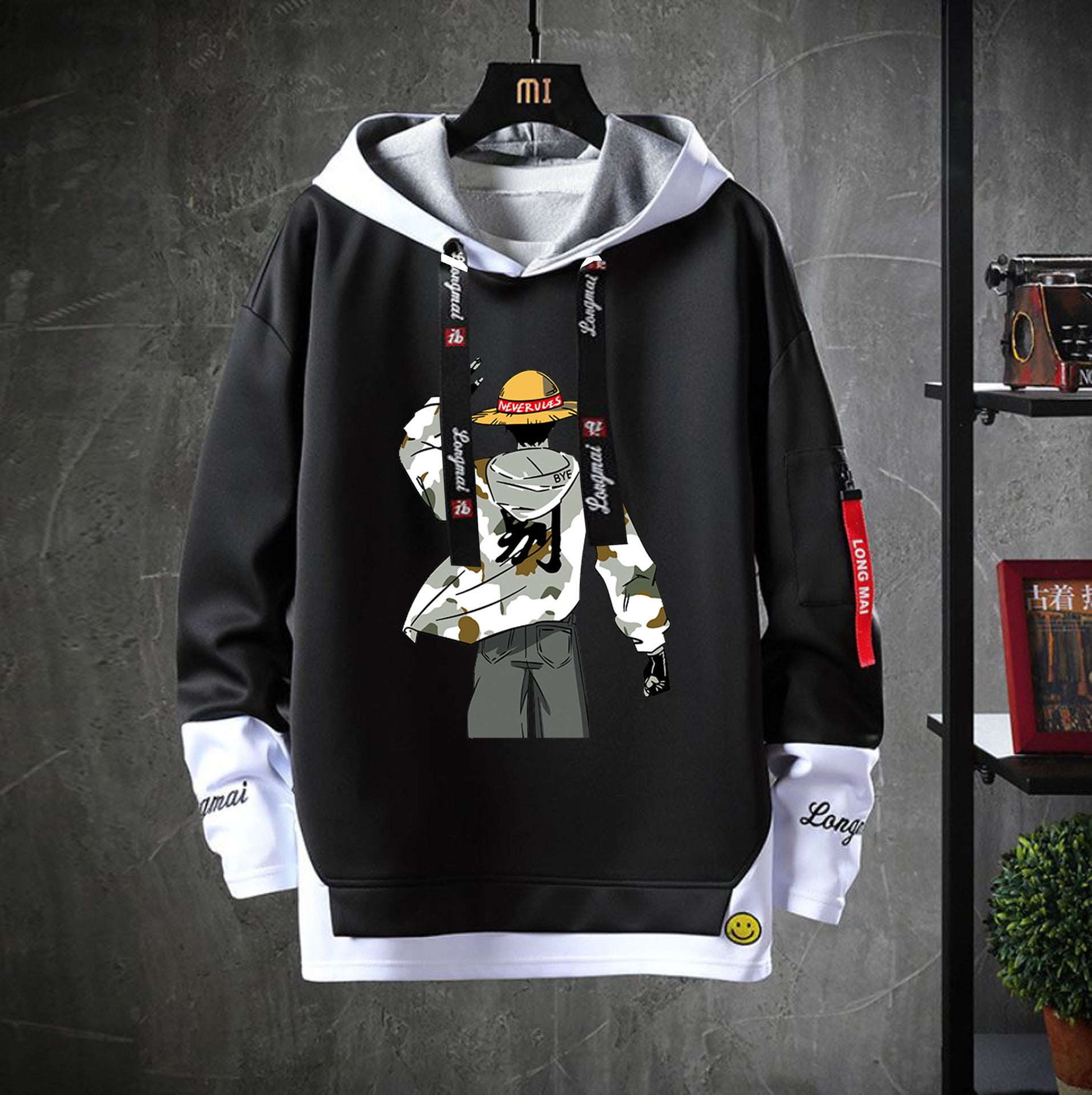 Cool Men's Letter Print Relaxed Hoodie