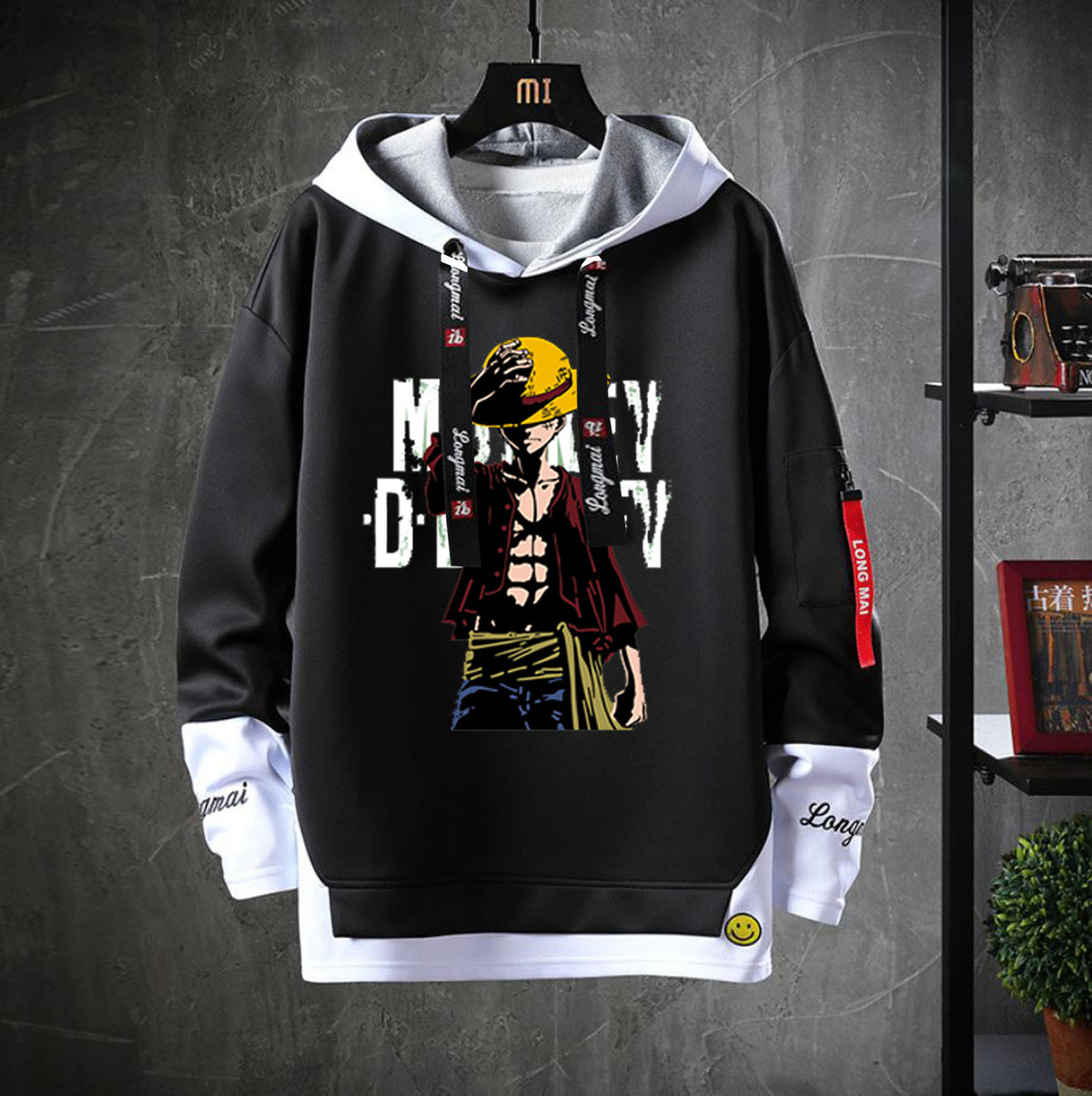 Cool Men's Letter Print Relaxed Hoodie