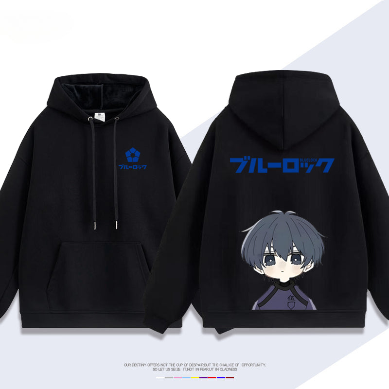 Unisex Anime Pattern Printed Pullover Hoodie