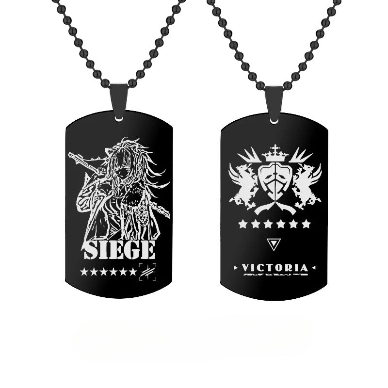 Game Character Stainless Steel Tag Necklace