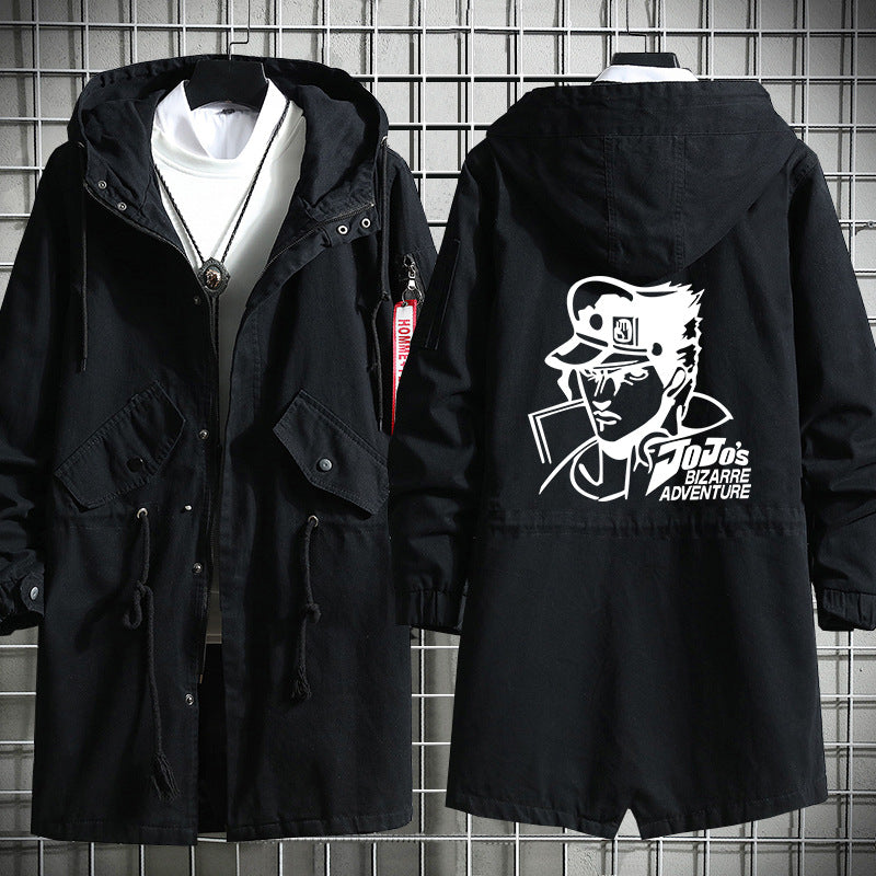 Unisex JOJO Graphic Casual Windbreaker Coat