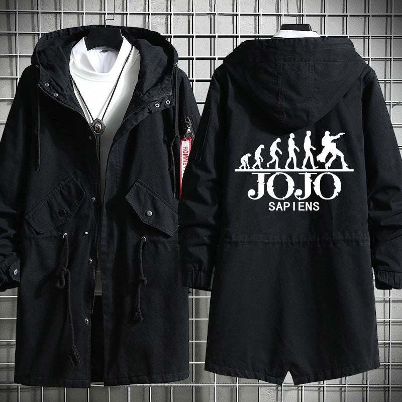 Unisex JOJO Graphic Casual Windbreaker Coat