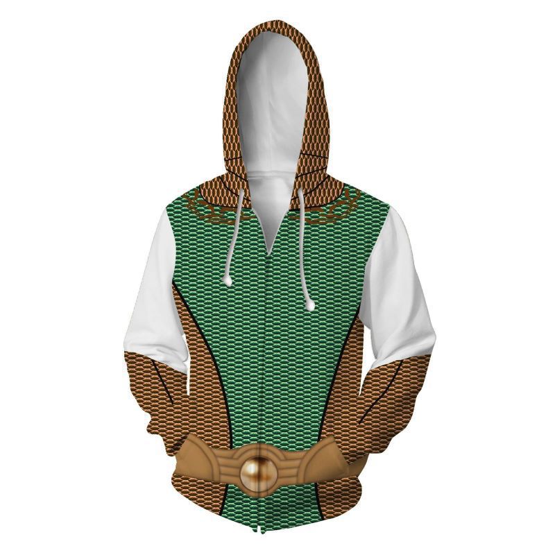 Trendy THE Boys 3D Printed Zipper Loose Hoodie