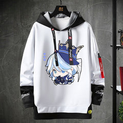 Unisex Game Furina Fake Two-piece Hoodie