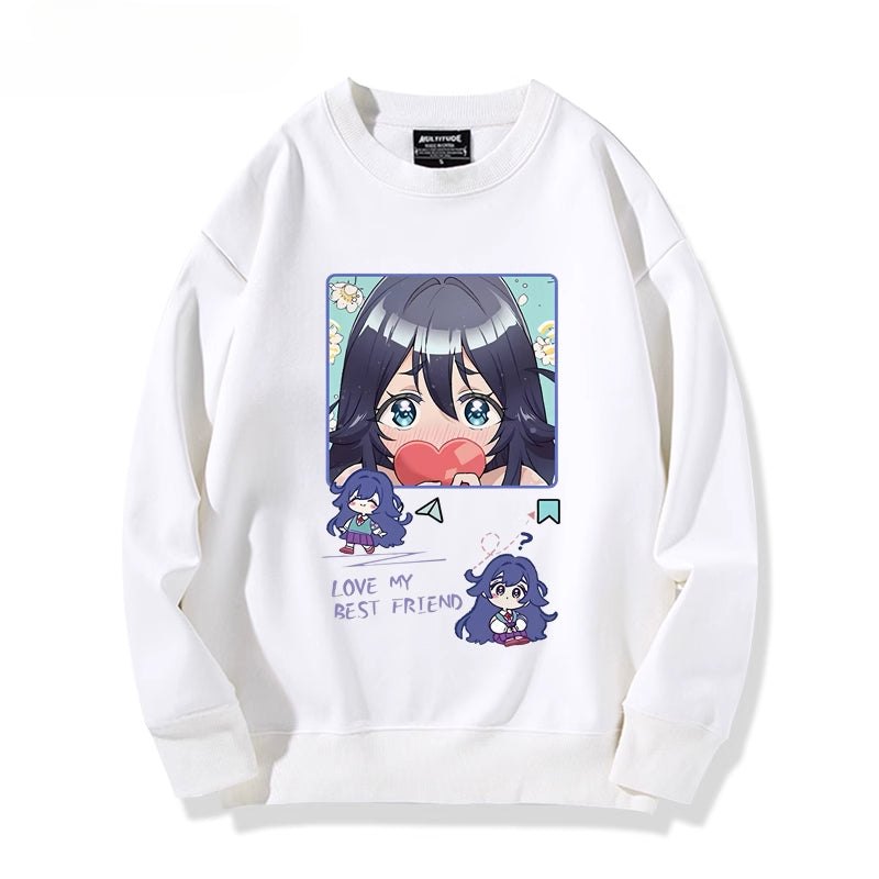 Cute Anime Printed Crew Neck Sweatshirt