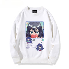 Cute Anime Printed Crew Neck Sweatshirt