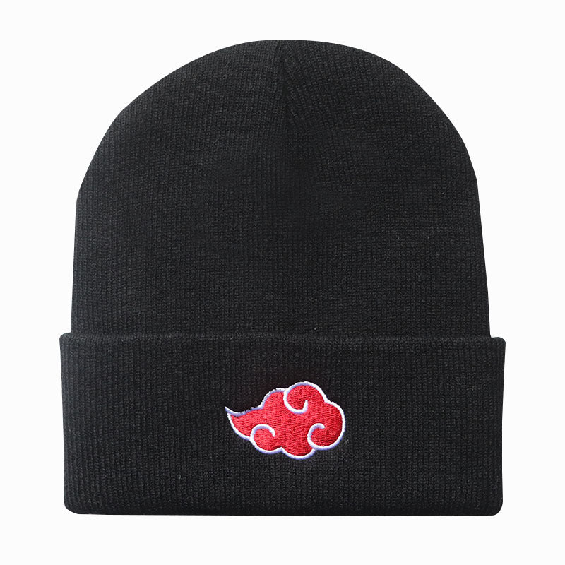 Trendy Red Cloud Logo Knitted Hat