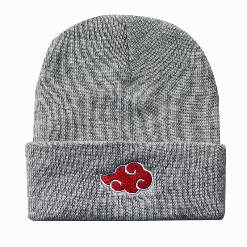 Trendy Red Cloud Logo Knitted Hat