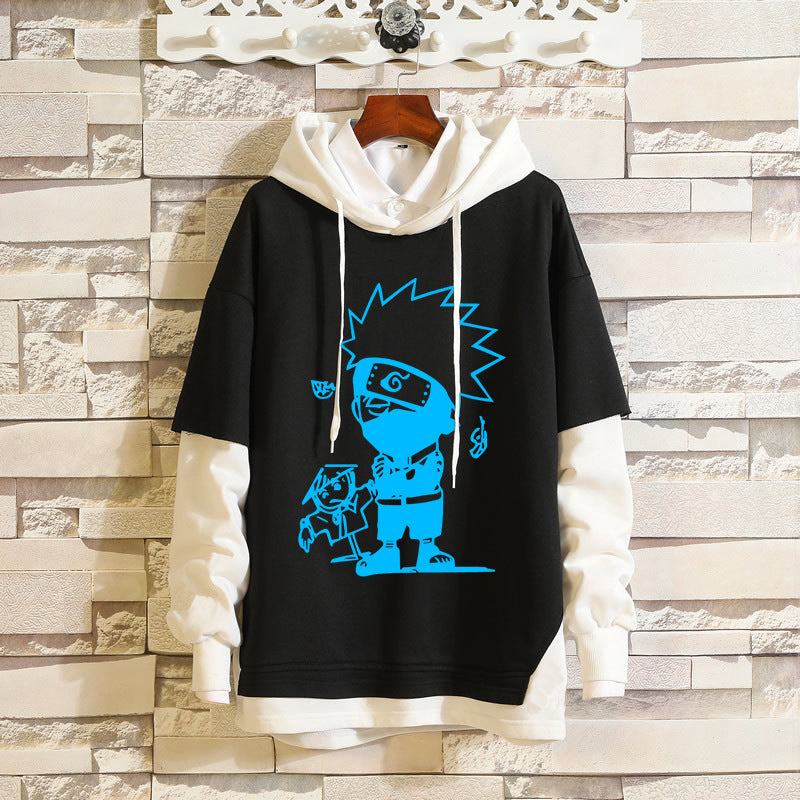 Unisex Kakashi Sasuke Casual Loose Hoodie