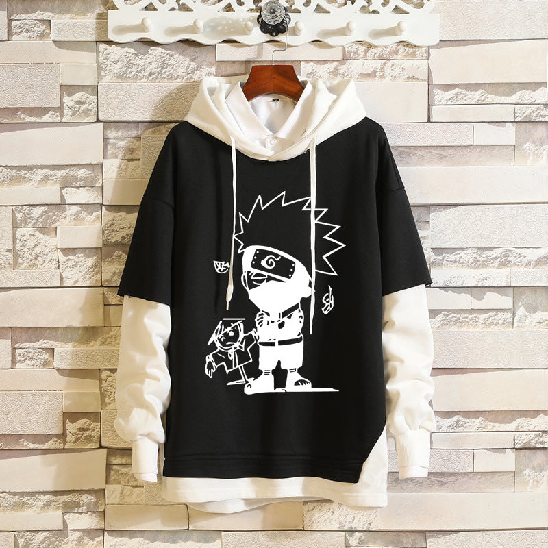 Unisex Kakashi Sasuke Casual Loose Hoodie