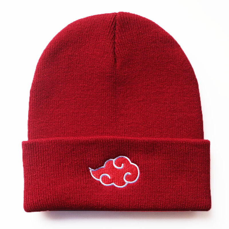 Trendy Red Cloud Logo Knitted Hat