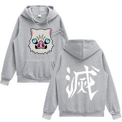 Men's Anime Letter Graphic Print Loose Hoodie