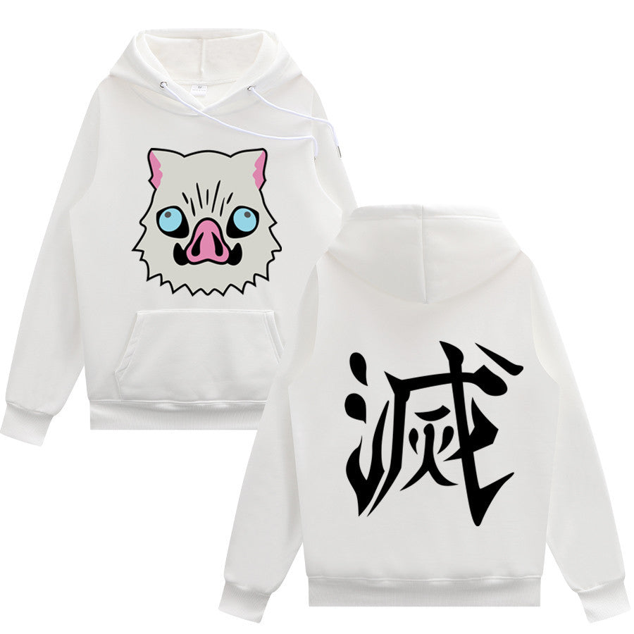 Men's Anime Letter Graphic Print Loose Hoodie