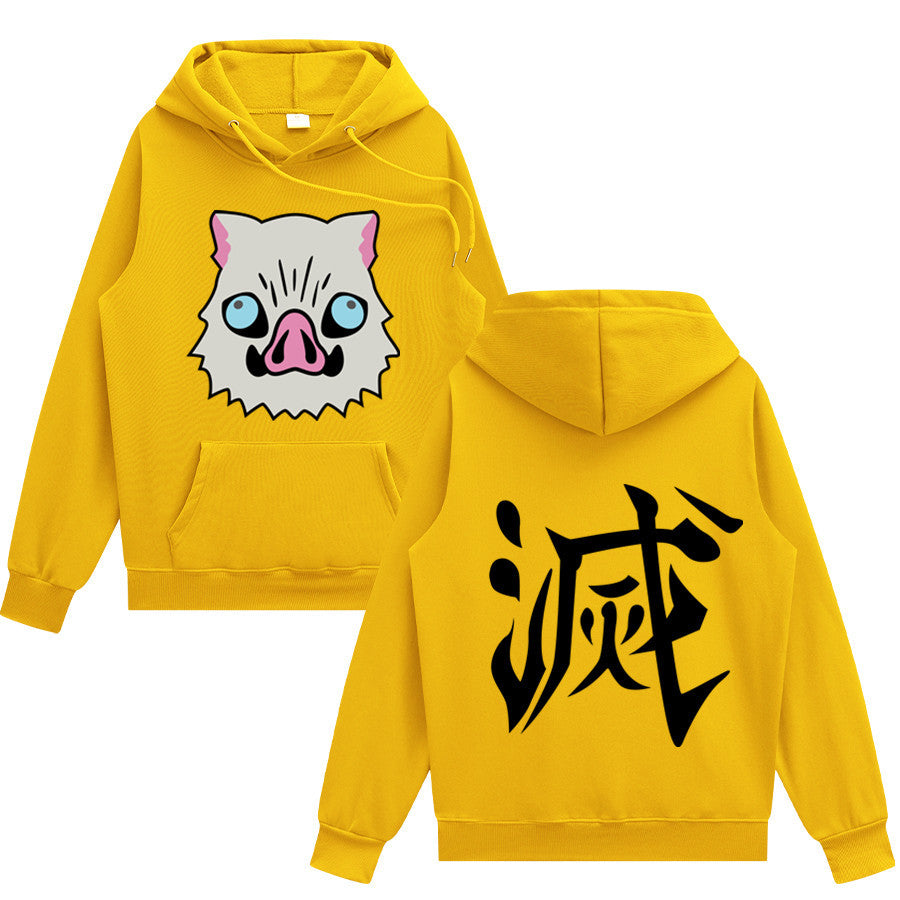 Men's Anime Letter Graphic Print Loose Hoodie