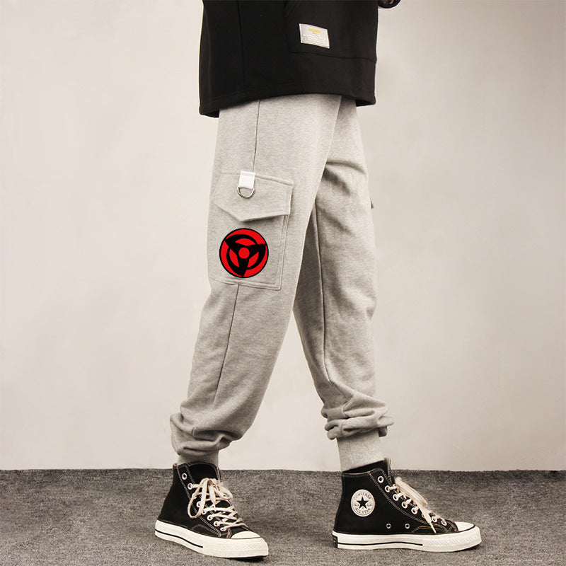 Trendy Men's Anime Sasuke Casual Trousers