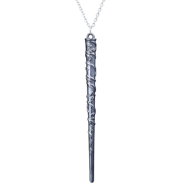 Harry Wand Necklace Keychain