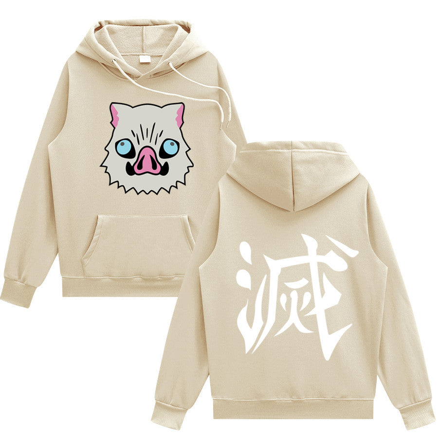 Men's Anime Letter Graphic Print Loose Hoodie