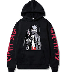 Unisex Sasuke Printed Loose Long Sleeved Hoodie