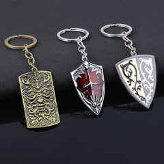 Retro Game Metal Keychain Pendant